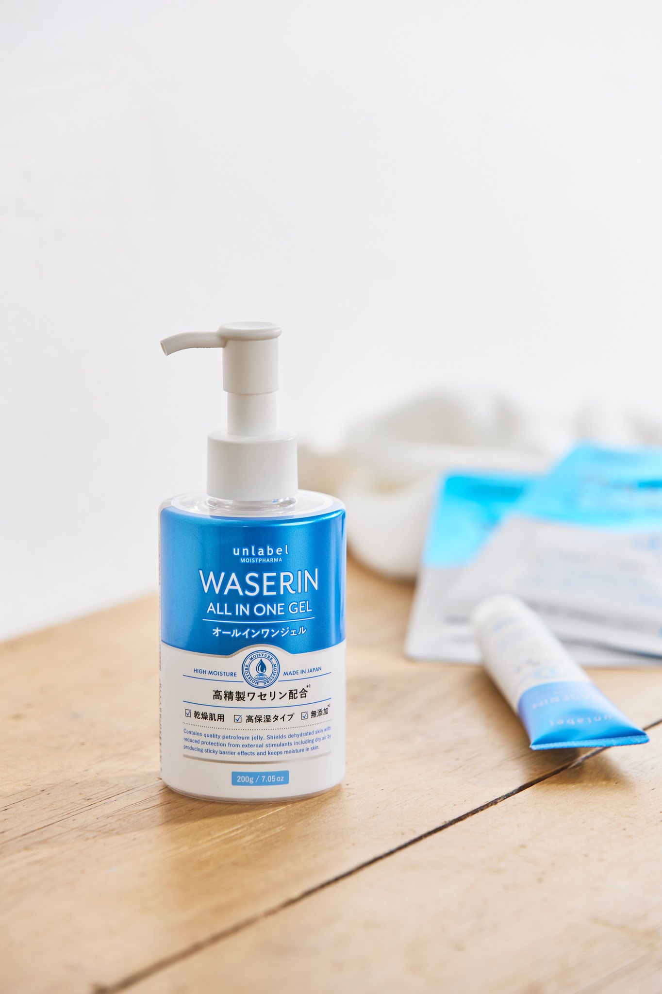 【保養】日本 Unlabel Waserin凡士林多效保濕凝膠｜一瓶即可達到保養多種功效 瓶裝新上市